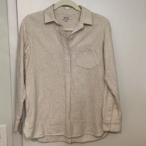 Madewell long-sleeve cotton blouse, XXS